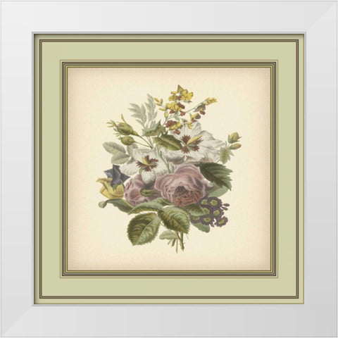 Tuscany Bouquet XII White Modern Wood Framed Art Print by Unknown
