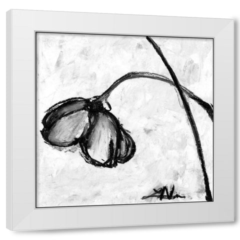 Mini Swooning Tulips II White Modern Wood Framed Art Print by Unknown