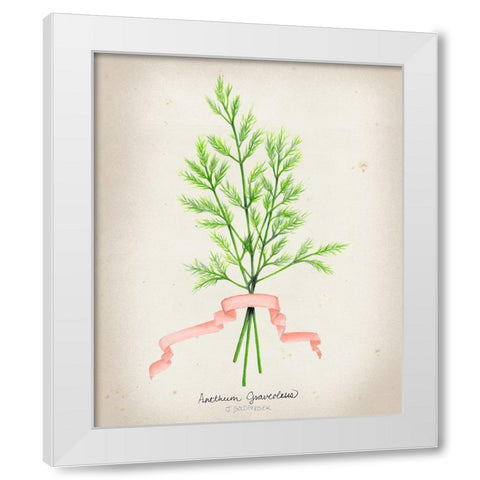 Herb Series V White Modern Wood Framed Art Print by Goldberger, Jennifer