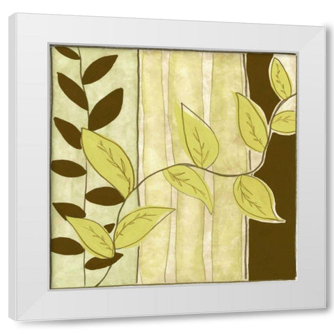 Patchwork Garden III White Modern Wood Framed Art Print by Goldberger, Jennifer