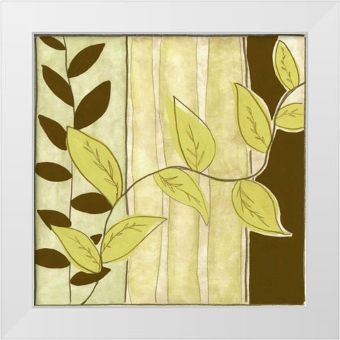 Patchwork Garden III White Modern Wood Framed Art Print by Goldberger, Jennifer