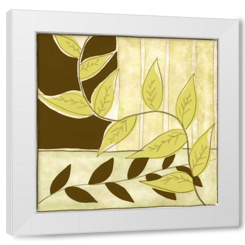 Patchwork Garden IV White Modern Wood Framed Art Print by Goldberger, Jennifer