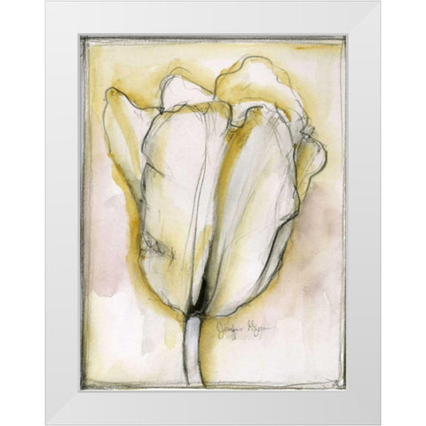 Fluid Beauty I White Modern Wood Framed Art Print by Goldberger, Jennifer