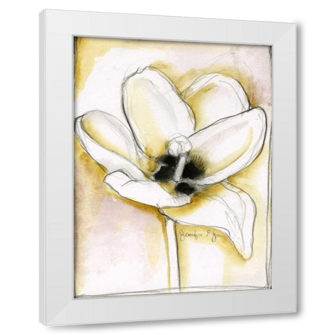 Fluid Beauty III White Modern Wood Framed Art Print by Goldberger, Jennifer