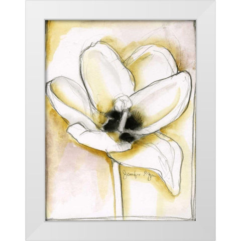 Fluid Beauty III White Modern Wood Framed Art Print by Goldberger, Jennifer