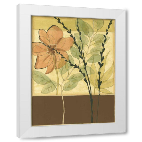 Printed Tranquil Garden II White Modern Wood Framed Art Print by Goldberger, Jennifer