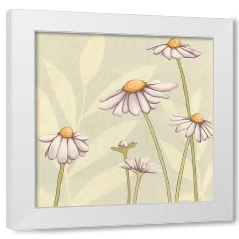 Garden Silhouette IV White Modern Wood Framed Art Print by Meagher, Megan