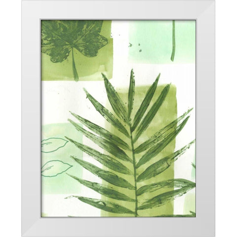 Leaf Impressions II White Modern Wood Framed Art Print by Vision Studio
