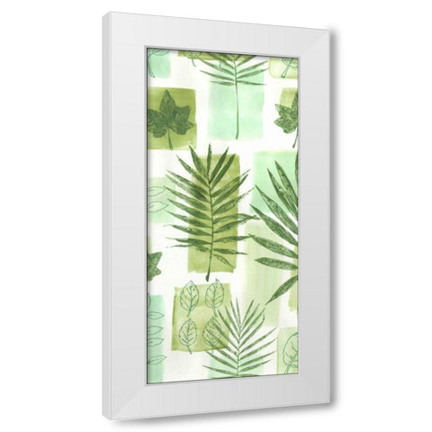 Leaf Impressions V White Modern Wood Framed Art Print by Vision Studio