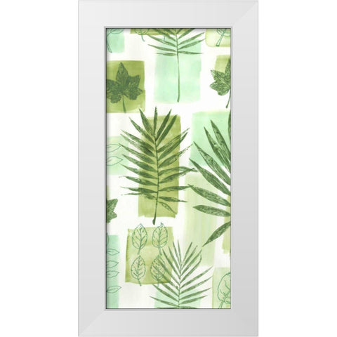 Leaf Impressions V White Modern Wood Framed Art Print by Vision Studio