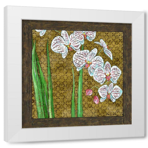 Exotic Garden II White Modern Wood Framed Art Print by Zarris, Chariklia