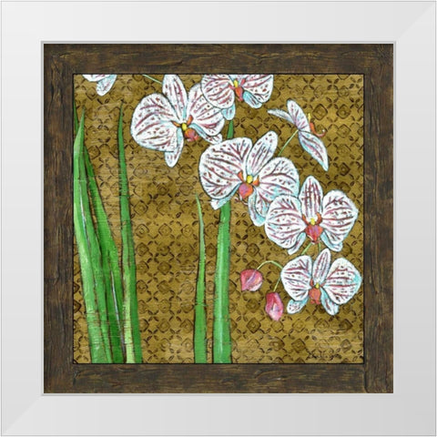 Exotic Garden II White Modern Wood Framed Art Print by Zarris, Chariklia