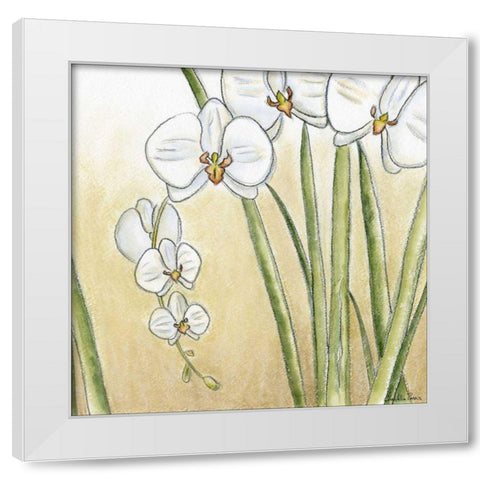 Sunset Garden II White Modern Wood Framed Art Print by Zarris, Chariklia