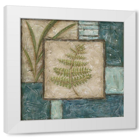 Large Fern Montage I White Modern Wood Framed Art Print by Zarris, Chariklia