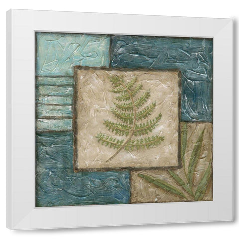 Large Fern Montage II  White Modern Wood Framed Art Print by Zarris, Chariklia