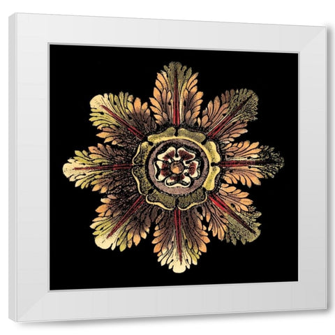 Rosette on Black II White Modern Wood Framed Art Print by Antonini, Da Carlo