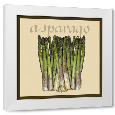 Italian Vegetable I White Modern Wood Framed Art Print by Vision Studio