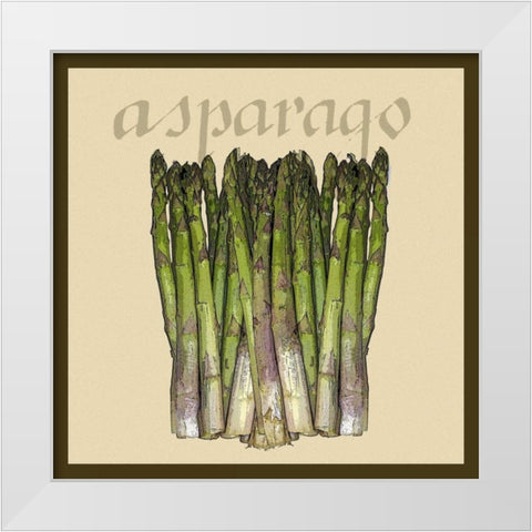 Italian Vegetable I White Modern Wood Framed Art Print by Vision Studio