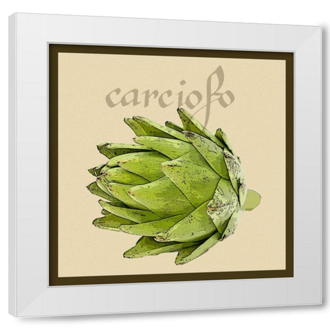 Italian Vegetable VIII White Modern Wood Framed Art Print by Vision Studio