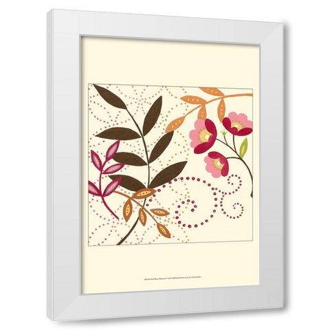 Small Berry Blossom I White Modern Wood Framed Art Print by Vision Studio