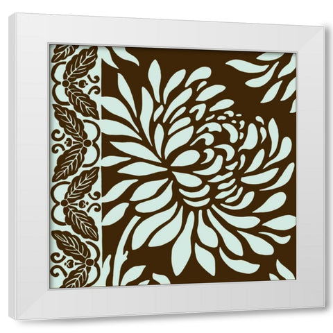 Medium Striking Chrysanthemums II  White Modern Wood Framed Art Print by Slocum, Nancy