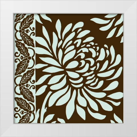 Medium Striking Chrysanthemums II  White Modern Wood Framed Art Print by Slocum, Nancy
