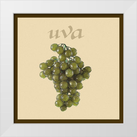 Italian Fruit IV White Modern Wood Framed Art Print by Vision Studio