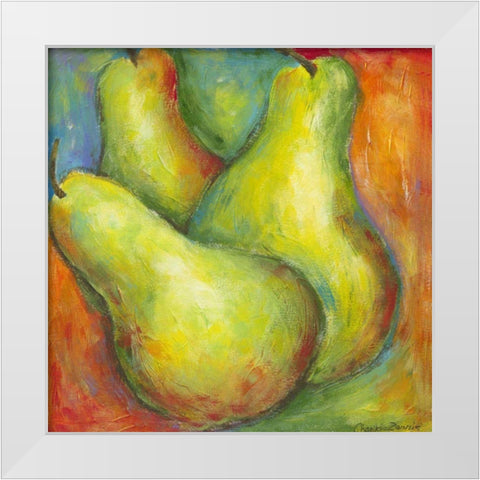 Abstract Fruits I White Modern Wood Framed Art Print by Zarris, Chariklia