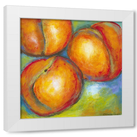 Abstract Fruits II White Modern Wood Framed Art Print by Zarris, Chariklia