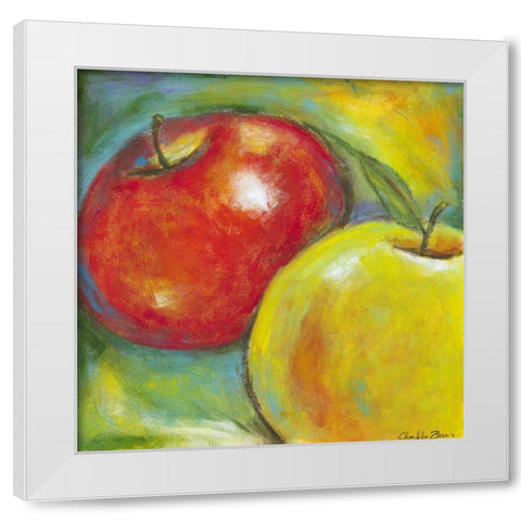 Abstract Fruits IV White Modern Wood Framed Art Print by Zarris, Chariklia