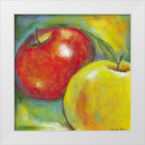 Abstract Fruits IV White Modern Wood Framed Art Print by Zarris, Chariklia