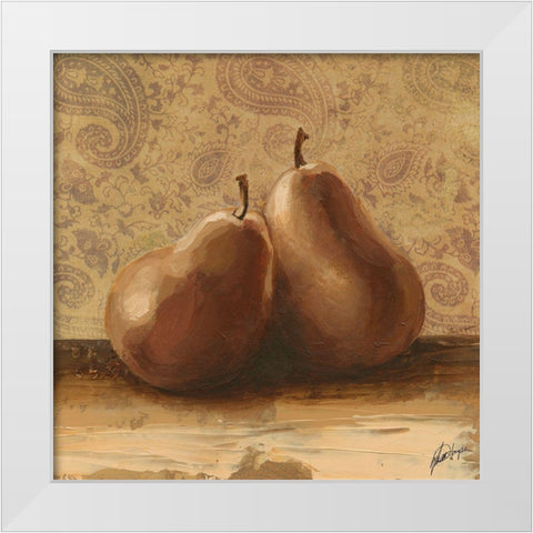 Small Fruit Duet II White Modern Wood Framed Art Print by Harper, Ethan