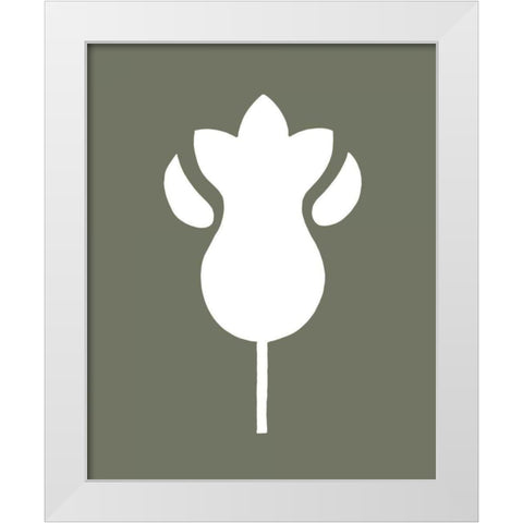 Simple Silhouette VIII White Modern Wood Framed Art Print by Vision Studio