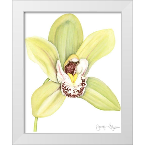 Small Orchid Beauty II White Modern Wood Framed Art Print by Goldberger, Jennifer