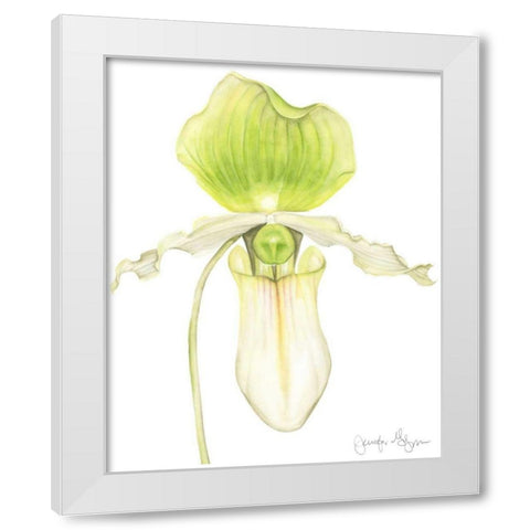 Small Orchid Beauty IV White Modern Wood Framed Art Print by Goldberger, Jennifer