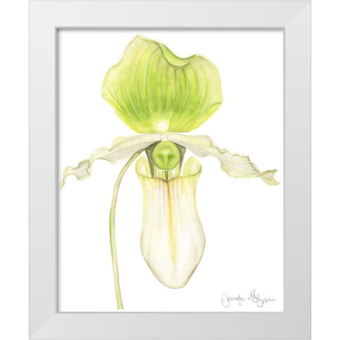 Small Orchid Beauty IV White Modern Wood Framed Art Print by Goldberger, Jennifer