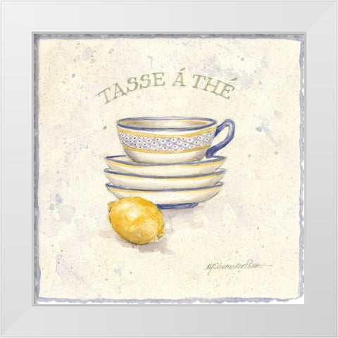 French Pottery III White Modern Wood Framed Art Print by Pallan, Nancy S.