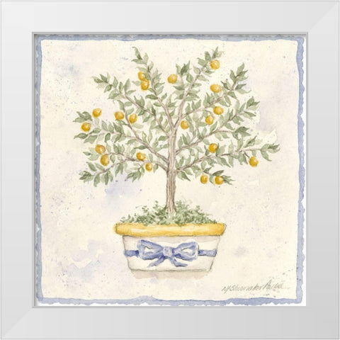 French Topiary I White Modern Wood Framed Art Print by Pallan, Nancy S.