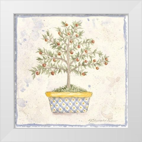 French Topiary II White Modern Wood Framed Art Print by Pallan, Nancy S.