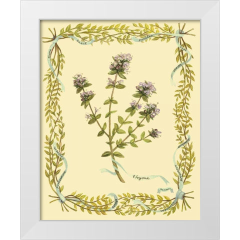 Small Thyme White Modern Wood Framed Art Print by Russell, Wendy