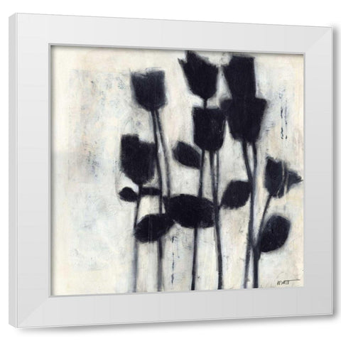 Small Roses I White Modern Wood Framed Art Print by Wyatt Jr., Norman