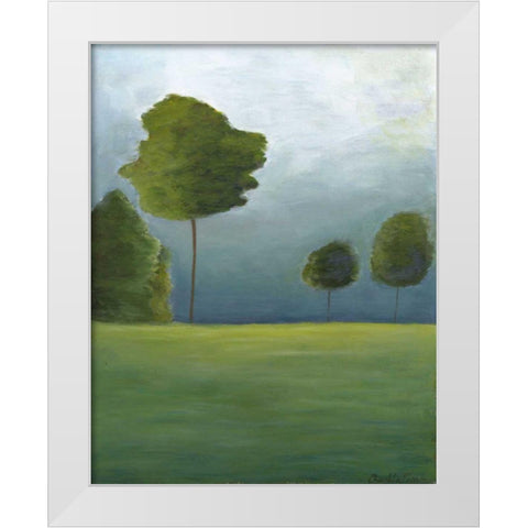 Twilight II White Modern Wood Framed Art Print by Zarris, Chariklia