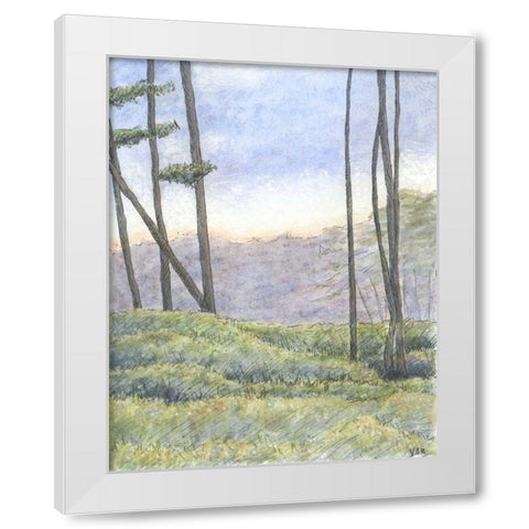 Tranquil Horizon II White Modern Wood Framed Art Print by Roper, Virginia A.