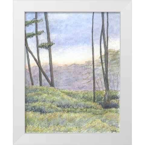 Tranquil Horizon II White Modern Wood Framed Art Print by Roper, Virginia A.
