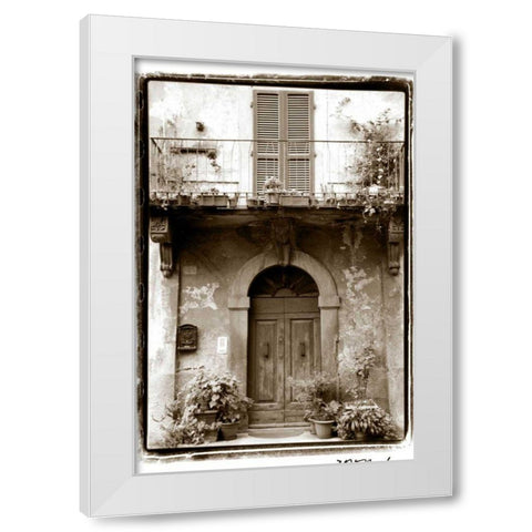 Graceful Welcome White Modern Wood Framed Art Print by DeNardo, Laura