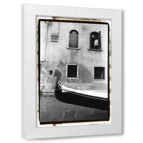 Graceful Gondola White Modern Wood Framed Art Print by DeNardo, Laura