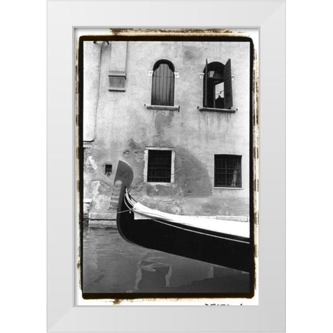 Graceful Gondola White Modern Wood Framed Art Print by DeNardo, Laura