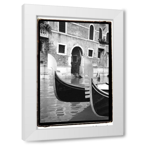 Resting Gondolas White Modern Wood Framed Art Print by DeNardo, Laura