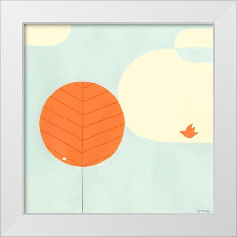 Citrus Grove I White Modern Wood Framed Art Print by Vess, June Erica