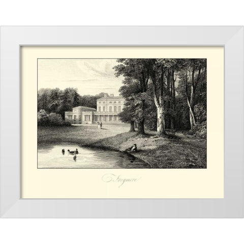 View of Frogmore White Modern Wood Framed Art Print by Hakewill, James